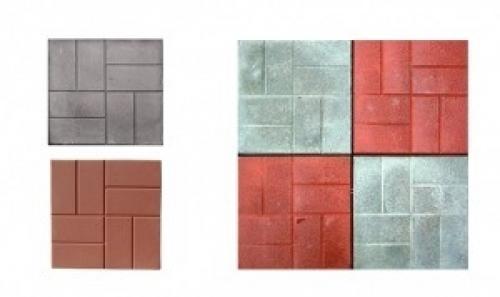 Тротуарная плитка толщиной 5 см. Вес тротуарной плитки 8 кирпичей 400х400х50