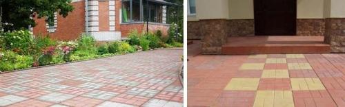 Тротуарная плитка толщиной 5 см. Вес тротуарной плитки 8 кирпичей 400х400х50